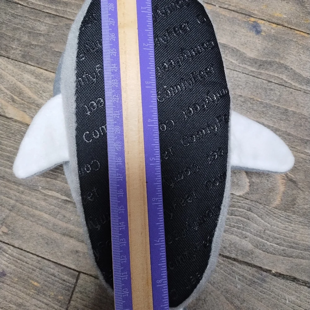 Comfy Feet Shark Animal Gray Kids Slippers